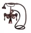 Barclay 4604-ML-ORB 11" Three Handle Wall Mount Tub Filler with Handshower in Oil Rubbed Bronze