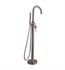 Barclay 7901-BN Belmore 46" One Handle Freestanding Gooseneck Tub Filler with Hand Shower in Brushed Nickel