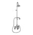 Barclay 4064-ML-CP 75" Three Handle Deck Mount Tub Filler with Handshower and Showerhead in Polished Chrome