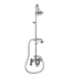 Barclay 4064-MC-CP 75" Three Handle Deck Mount Tub Filler with Handshower and Showerhead in Polished Chrome