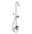 Barclay 4064-MC-BN 75" Three Handle Deck Mount Tub Filler with Handshower and Showerhead in Brushed Nickel