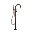 Barclay 7922-ORB Dolan 46" One Handle Freestanding Gooseneck Tub Filler with Hand Shower in Oil Rubbed Bronze