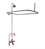 Barclay 4063-MC-ORB 48" Three Cross Handle Wall Mount Tub Filler with Shower Curtain Rod in Oil Rubbed Bronze
