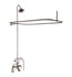Barclay 4063-PL-BN 48" Three Lever Handle Wall Mount Tub Filler with Shower Curtain Rod in Brushed Nickel