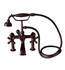 Barclay 4603-MC-ORB 13" Three Handle Deck Mount Tub Filler with Handshower in Oil Rubbed Bronze