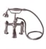 Barclay 4603-ML2-BN 13" Three Handle Deck Mount Tub Filler with Handshower in Brushed Nickel
