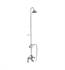 Barclay 4062-MC-CP 75" Three Handle Deck Mounted Tub Filler with Handshower and Showerhead in Polished Chrome