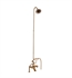 Barclay 4062-MC-PB 75" Three Handle Deck Mounted Tub Filler with Handshower and Showerhead in Polished Brass
