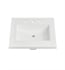 Fairmont Designs TS4-S2522MW8 24 1/2" Three Hole Rectangular Vanity Top with Integrated Sink in Matte White