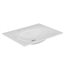 Keuco 31140310753 Ceramic Rectangular Drop-In Three Tap Hole Bathroom Sink in White