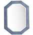 James Martin 963-M30-SL-DB Tangent 30" Wall Mount Framed Hexagon Mirror in Silver with Delft Blue (Qty.2)