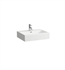 Laufen H8174330001041 Living City 23 5/8" Wall Mount Rectangular Bathroom Sink in White, One Hole Tap
