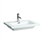 Laufen H8164310001041 Living Square 25 5/8" Wall Mount Rectangular Bathroom Sink in White, One Hole Tap