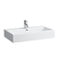 Laufen H8174360001041 Living City 31 1/2" Wall Mount Rectangular Bathroom Sink in White, One Hole Tap