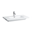 Laufen H8164330001041 Living Square 35 3/8" Wall Mount Rectangular Bathroom Sink in White, One Hole Tap