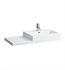 Laufen H8184310001041 Living City 39 3/8" Wall Mount Rectangular Bathroom Sink with Right Basin in White, One Hole Tap