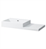 Laufen H8184320001091 Living City 39 3/8" Wall Mount Rectangular Bathroom Sink with Left Basin in White, without Tap Hole