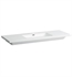 Laufen H8164350001091 Living Square 51 1/8" Wall Mount Rectangular Bathroom Sink in White, without Tap Hole