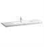 Laufen H8164380001041 Living Square 70 7/8" Wall Mount Rectangular Bathroom Sink in White, One Hole Tap