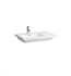 Laufen H8174380001041 Living Square 29 1/2" Wall Mount Rectangular Bathroom Sink with Left Basin in White, One Hole Tap