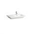 Laufen H8174390001041 Living Square 29 1/2" Wall Mount Rectangular Bathroom Sink with Right Basin in White, One Hole Tap