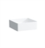Laufen H8114330001121 Living Square 14 1/8" Vessel Square Bathroom Sink without Tap Hole in White, without Tap Hole