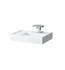 Laufen H8103340001041 Kartell 23 5/8" Wall Mount Rectangular Shelf Right Bathroom Sink in White, One Hole Tap