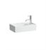 Laufen H8153340001111 Kartell 18 1/8" Wall Mount Rectangular Bathroom Sink with Right Side Tap Hole in White
