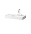 Laufen H8103380001361 Kartell 35 1/2" Wall Mount Rectangular Shelf Right Bathroom Sink in White, Three Tap Hole