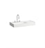 Laufen H8103390001361 Kartell 35 1/2" Wall Mount Rectangular Shelf Left Bathroom Sink in White, Three Tap Hole