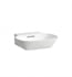 Laufen H8163000001091 Ino 17 3/4" Wall Mount Oval Bathroom Sink with Overflow in White, without Tap Hole