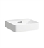 Laufen H8162800001091 Val 17 3/4" Wall Mount Rectangular Bathroom Sink with Overflow in White, without Tap Hole