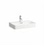 Laufen H8162840001041 Val 25 5/8" Wall Mount Rectangular Bathroom Sink in White, One Hole Tap
