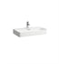 Laufen H8162850001361 Val 29 1/2" Wall Mount Rectangular Bathroom Sink in White, Three Tap Hole