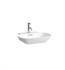 Laufen H8163020001041 Ino 22" Wall Mount Oval Bathroom Sink with Overflow in White, One Hole Tap
