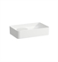 Laufen H8122820001091 Val 21 5/8" Vessel Rectangular Bathroom Sink with Semi Wet Area in White, without Tap Hole