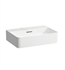 Laufen H8102830001091 Val 23 5/8" Wall Mount Rectangular Bathroom Sink in White, without Tap Hole