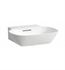 Laufen H8153010001091 Ino 17 3/4" Wall Mount Oval Bathroom Sink with Overflow in White, without Tap Hole