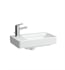 Laufen H8159550001041 Pro S 18 7/8" Wall Mount Rectangular Bathroom Sink with Tap Bank Left in White, One Hole Tap