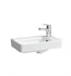 Laufen H8159540001041 Pro S 18 7/8" Wall Mount Rectangular Bathroom Sink with Tap Bank Right in White, One Hole Tap