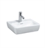 Laufen H8119510001041 Pro A 17 3/4" Wall Mount Rectangular Bathroom Sink with Overflow in White, One Hole Tap