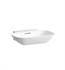 Laufen H8163020001091 Ino 22" Wall Mount Oval Bathroom Sink with Overflow in White, without Tap Hole