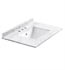 Fresca 30" Countertop with Undermount Sink - White Quartz | 3-Hole Faucet Drilling