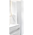 Topex BD145-D-018  57" Wall Mount Tall Cabinet in White Capitone