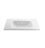 Aquabrass ABCG31573WH Bosko 28" Rectangular Vanity Top with Three Faucet Hole in White