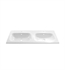 Aquabrass ABCG31522WH Bosko 47 1/2" Rectangular Double Vanity Top with Single Faucet Hole in White