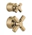 Pressure Balance Valve HX75P76-GL with Diverter Trim Handle Kit - Cross in Luxe Gold