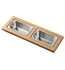 Kraus KSC-1001BB 16 3/4" Workstation Kitchen Sink Serving Board Set with Two Rectangular Stainless Steel Bowls