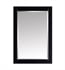 Avanity 18123-M24-BKS 24" Wall Mount Rectangular Framed Beveled Edge Mirror in Black with Silver Trim