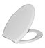 Icera S-242.01 Polypropylene Elongated Silent Close Quick Release Toilet Seat in White